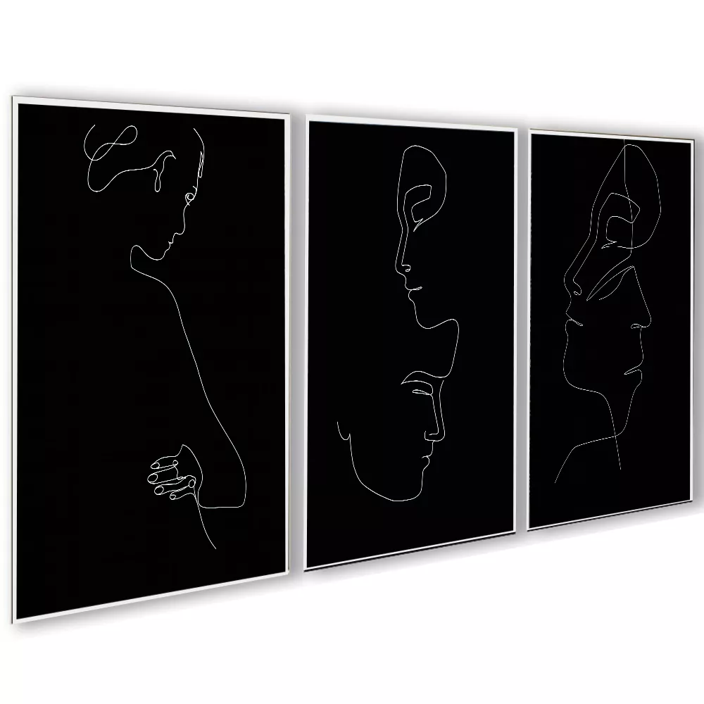 Quadro Trio traços de familia