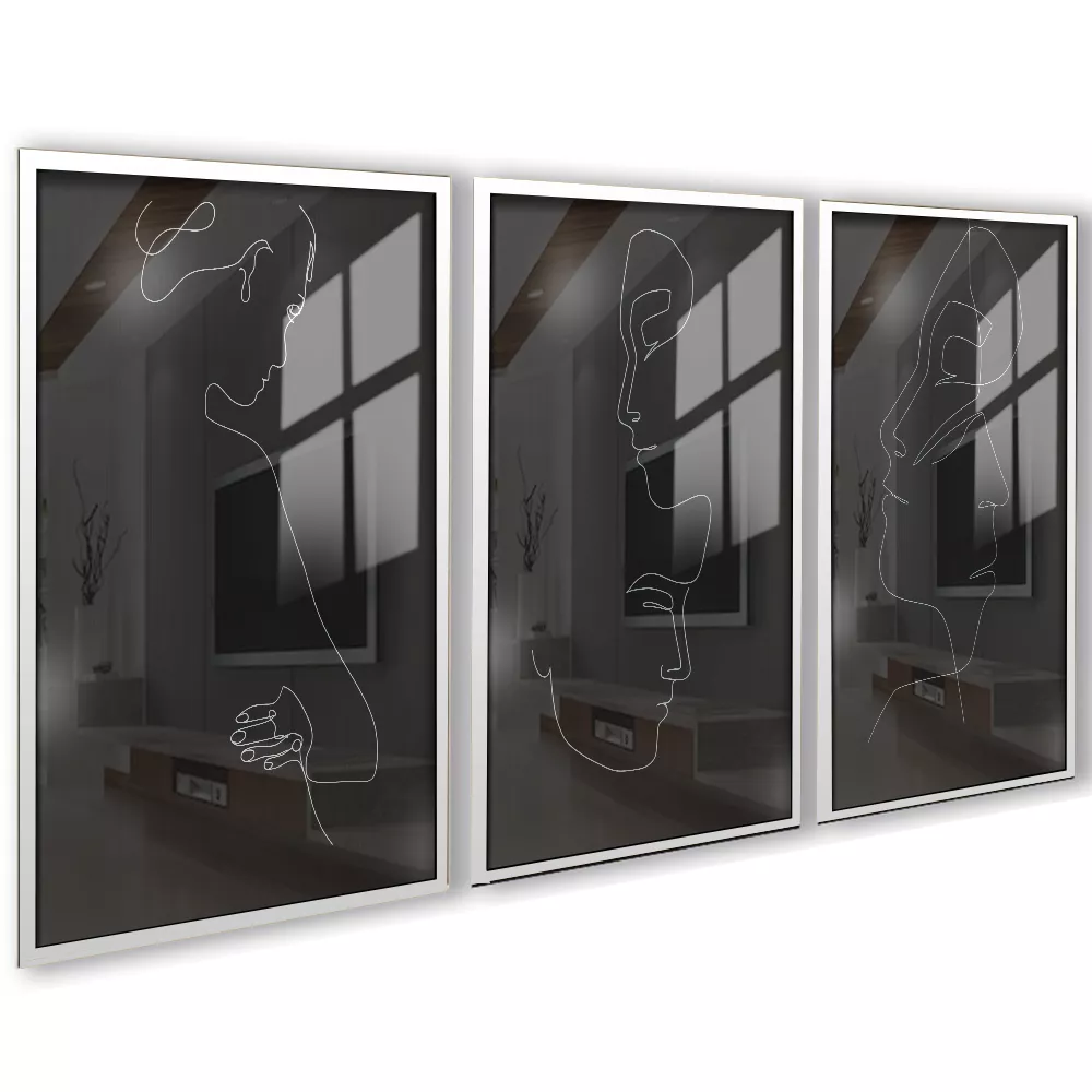 Quadro Trio traços de familia