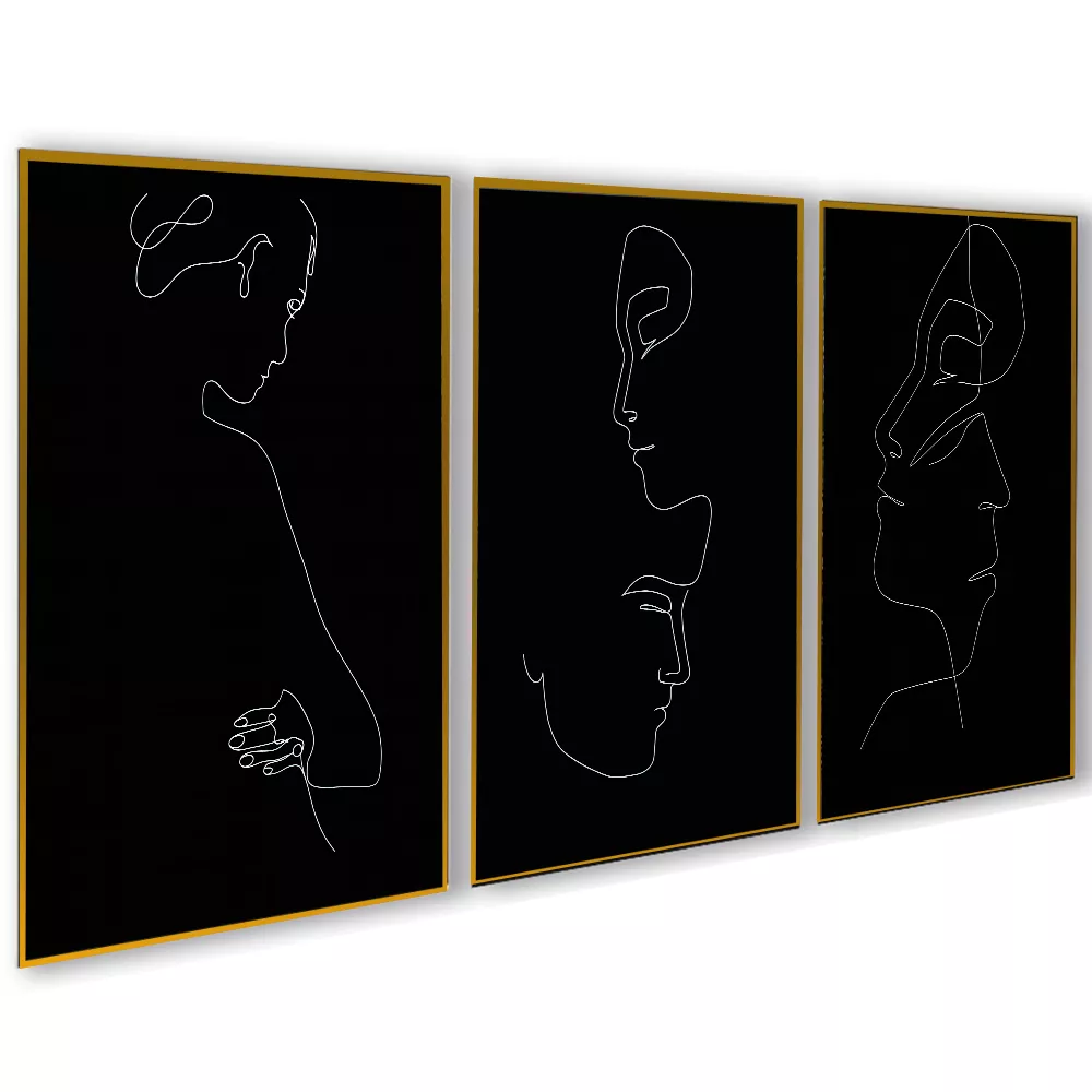 Quadro Trio traços de familia