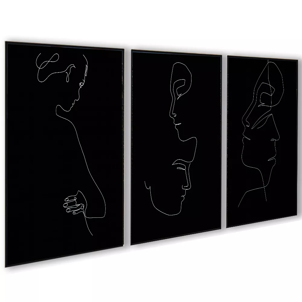 Quadro Trio traços de familia