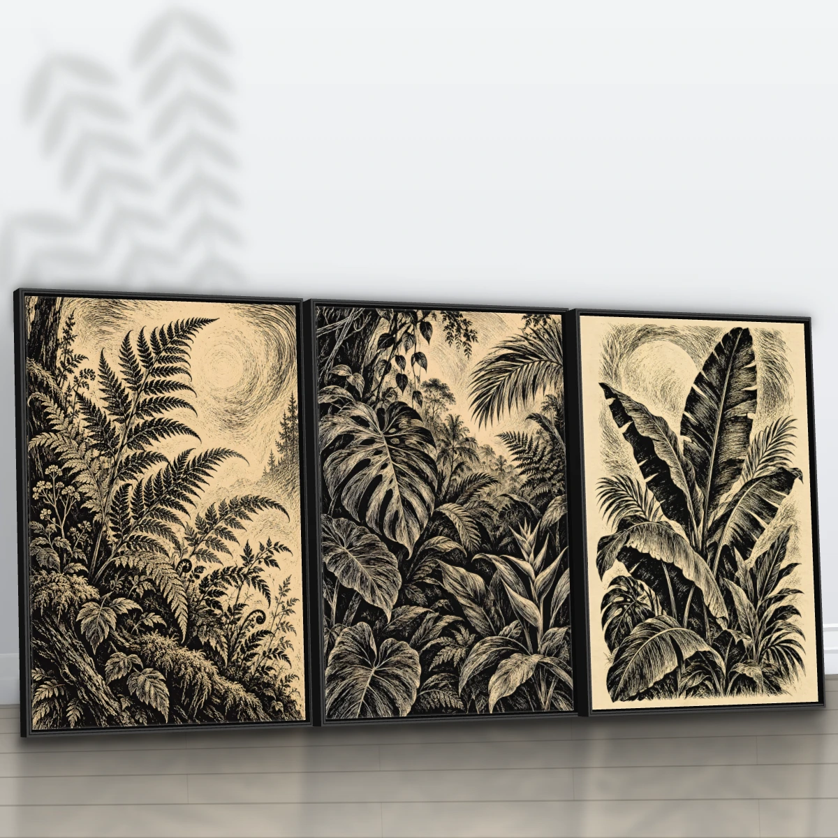 Quadro Trio Suíte Samambaia Vintage — foto 2
