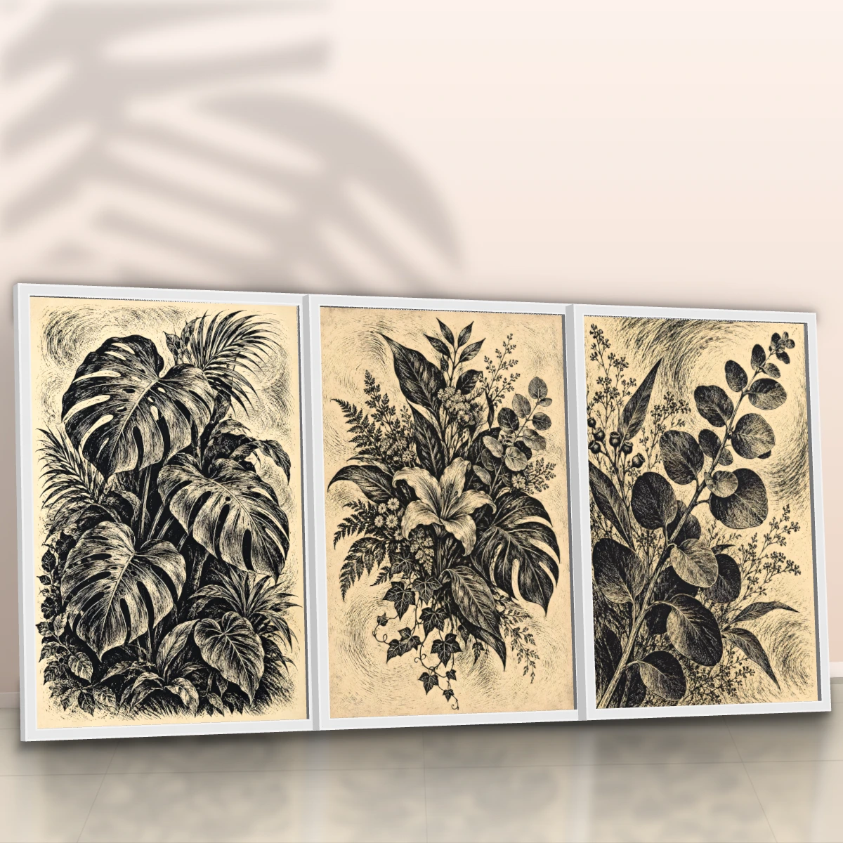 Quadro Trio Suíte Folhagem Tropical — foto 6