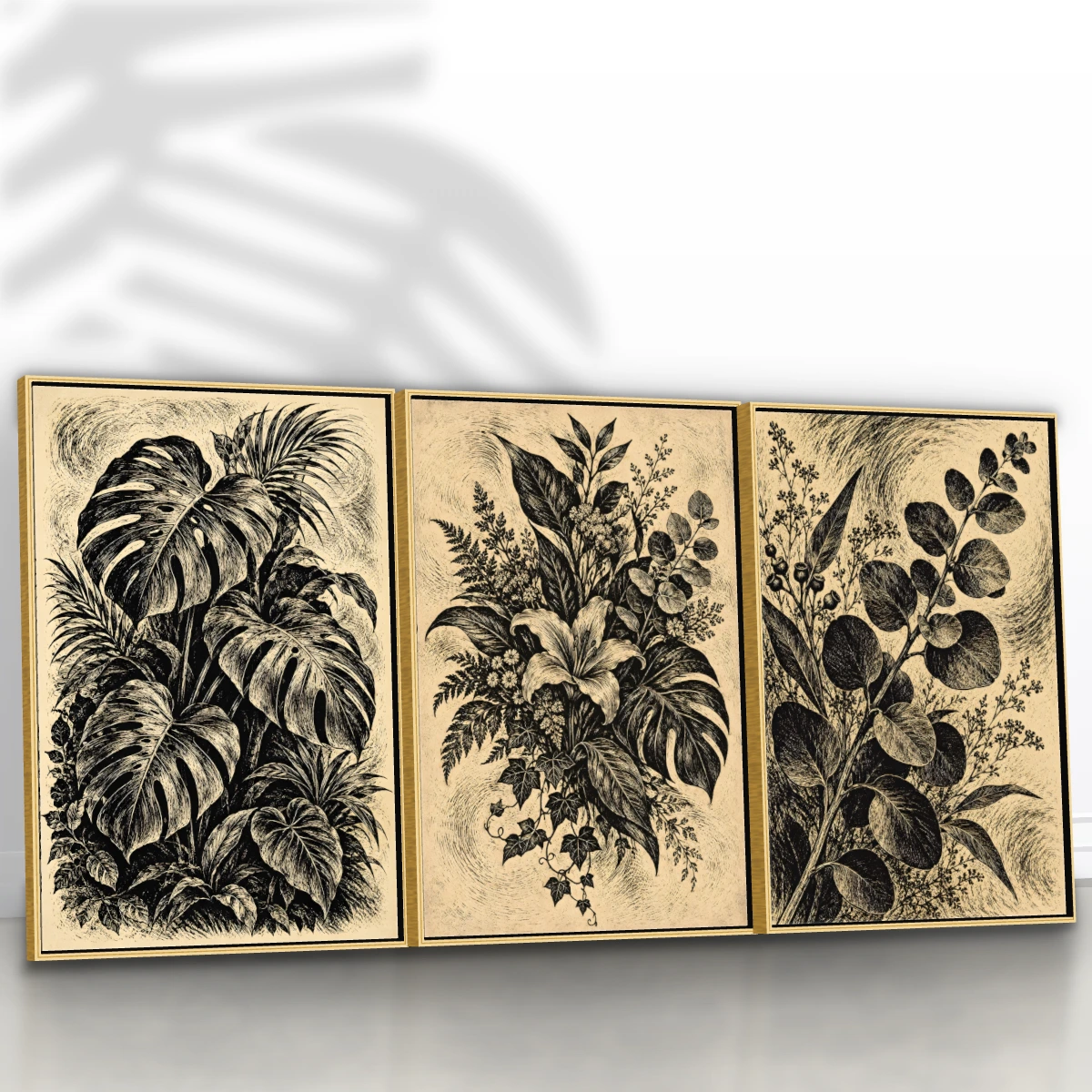 Quadro Trio Suíte Folhagem Tropical — foto 4