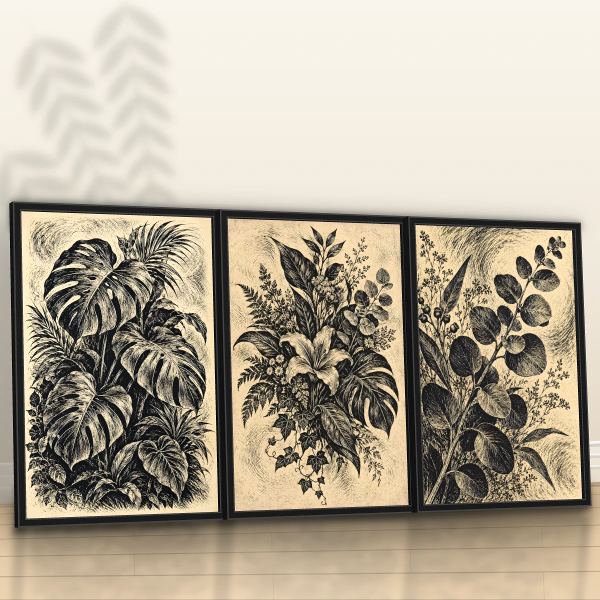 Quadro Trio Suíte Folhagem Tropical — foto 5