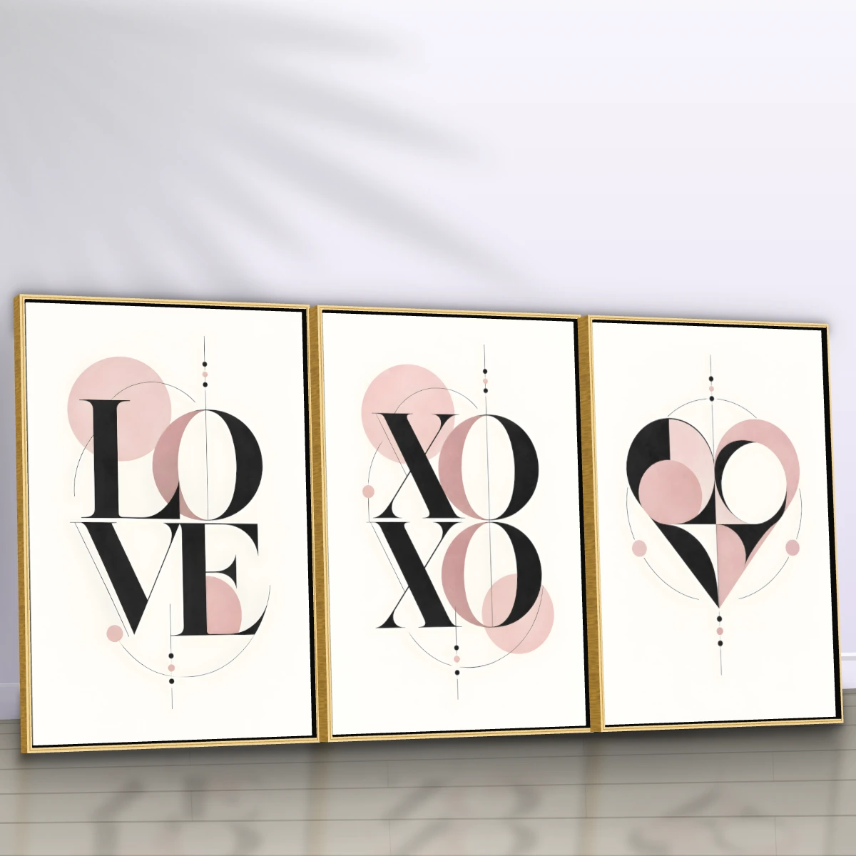Quadro Trio Sala Love Minimalista — foto 4