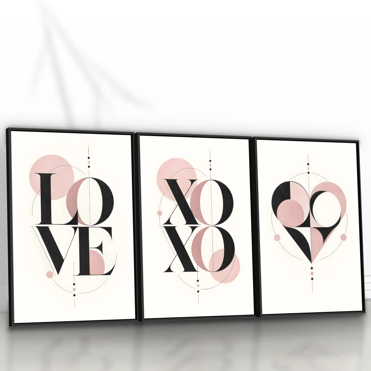 Quadro Trio Sala Love Minimalista — foto 2