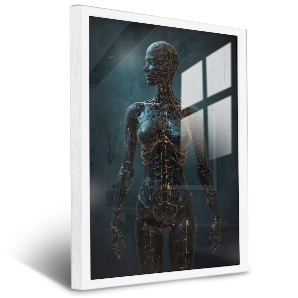 Quadro Escritório Android Cyber Blue