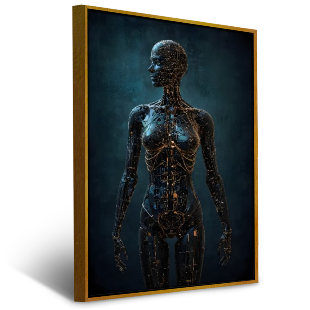 Quadro Escritório Android Cyber Blue
