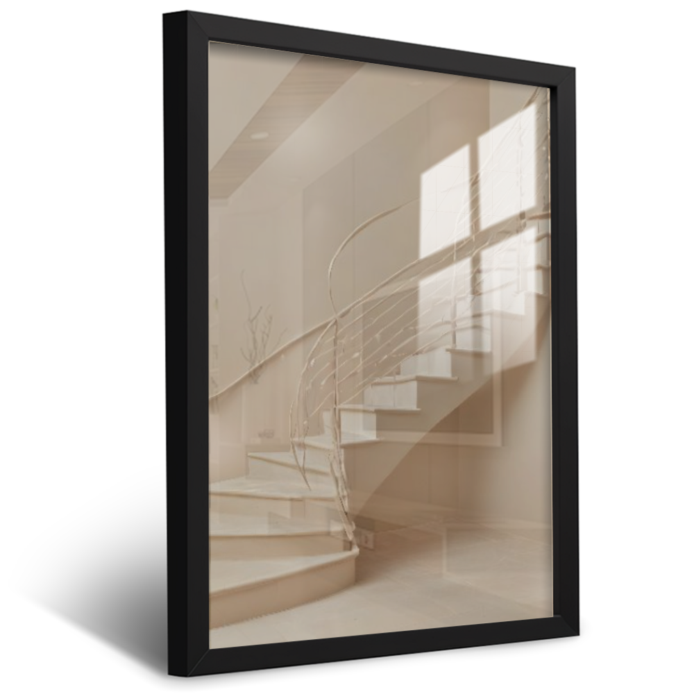 Quadro Sala Escada Curva Minimalista
