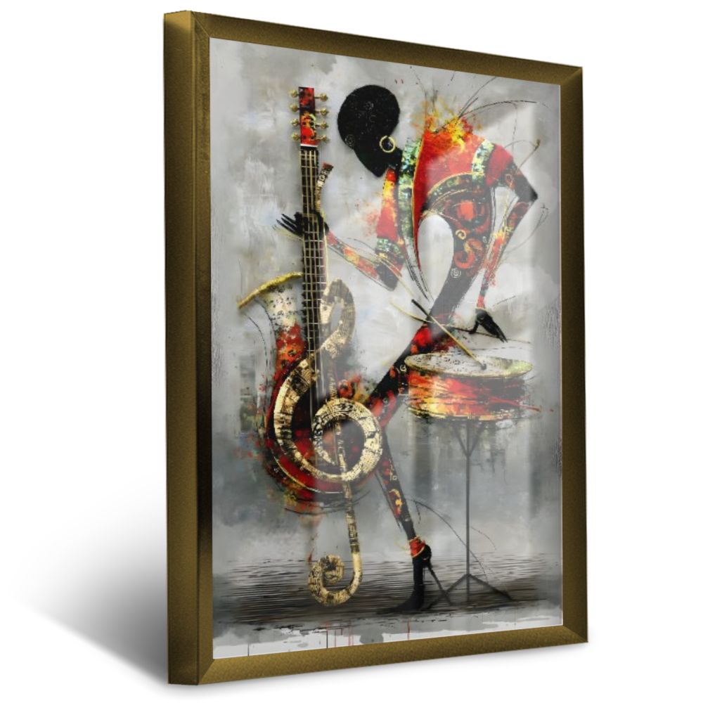 Quadro Sala Jazz Sax Pop Art