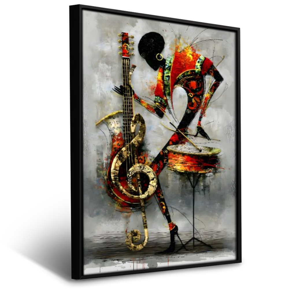 Quadro Sala Jazz Sax Pop Art