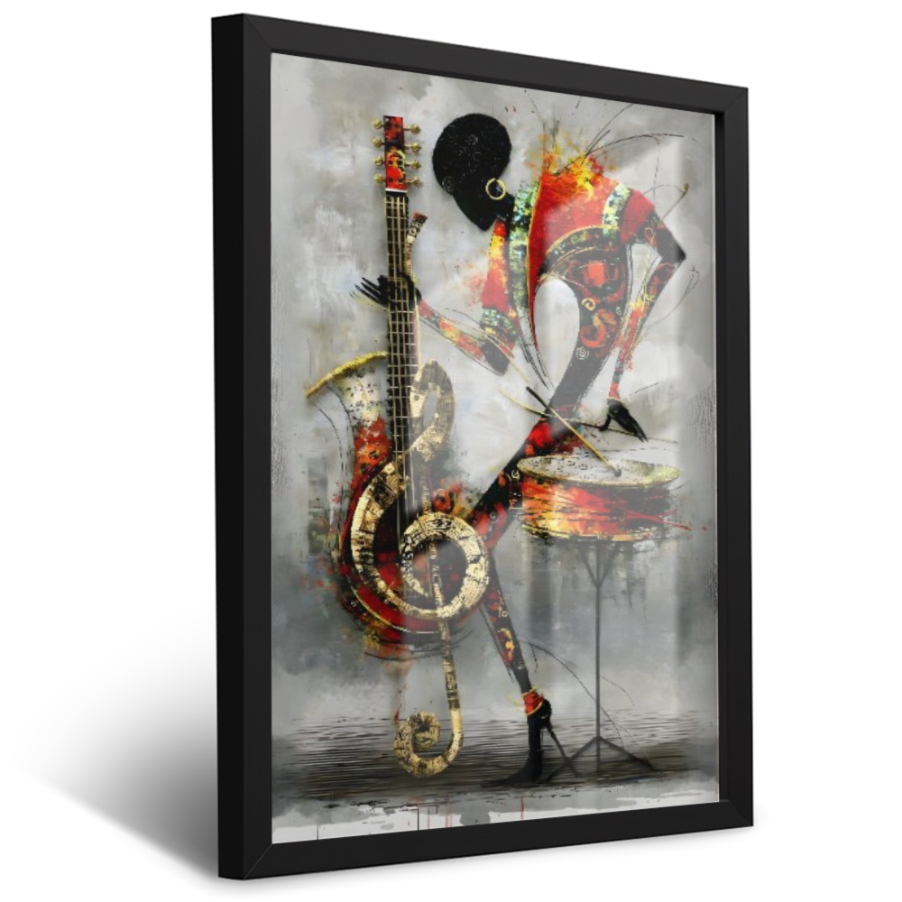 Quadro Sala Jazz Sax Pop Art