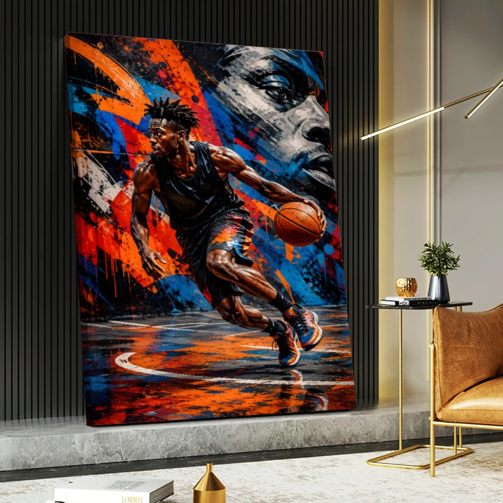 Quadro Escritório Basquete Street Art