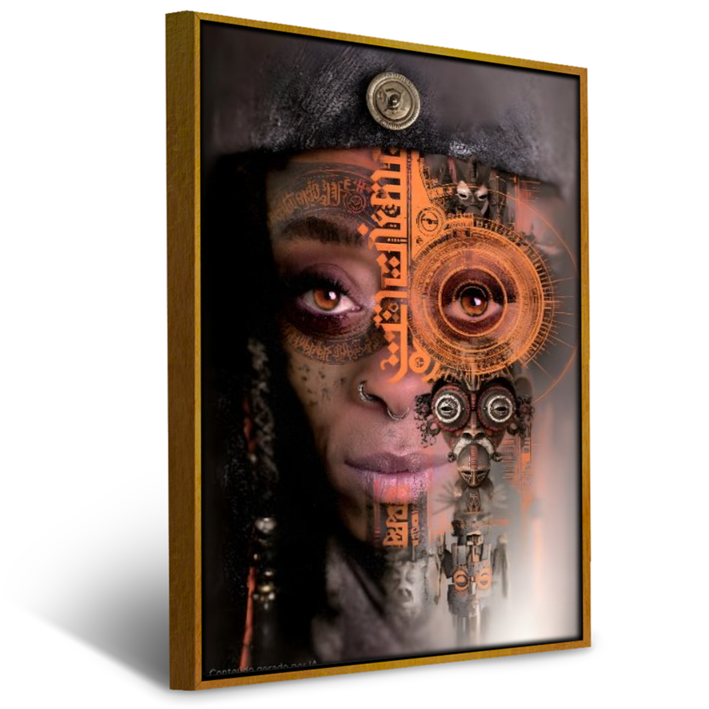 Quadro Escritório Rosto Steampunk