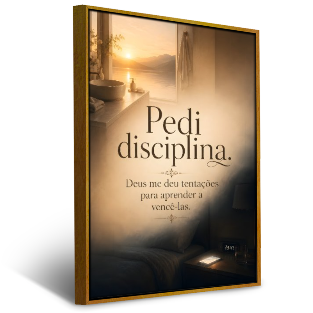 Quadro Suíte Frase Disciplina Gold