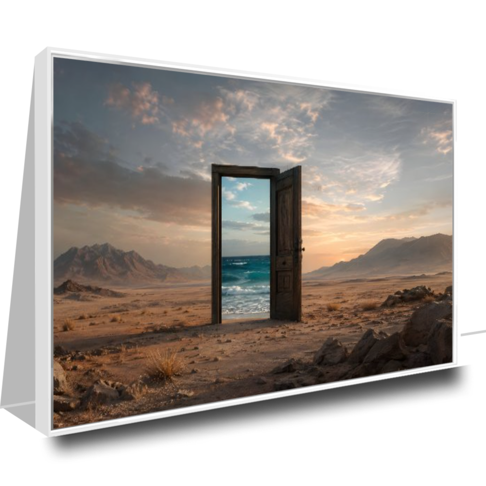 Quadro Sala Porta Mar Surreal