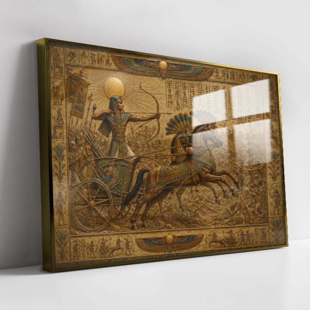 Quadro Sala Egito Carruagem Dourada