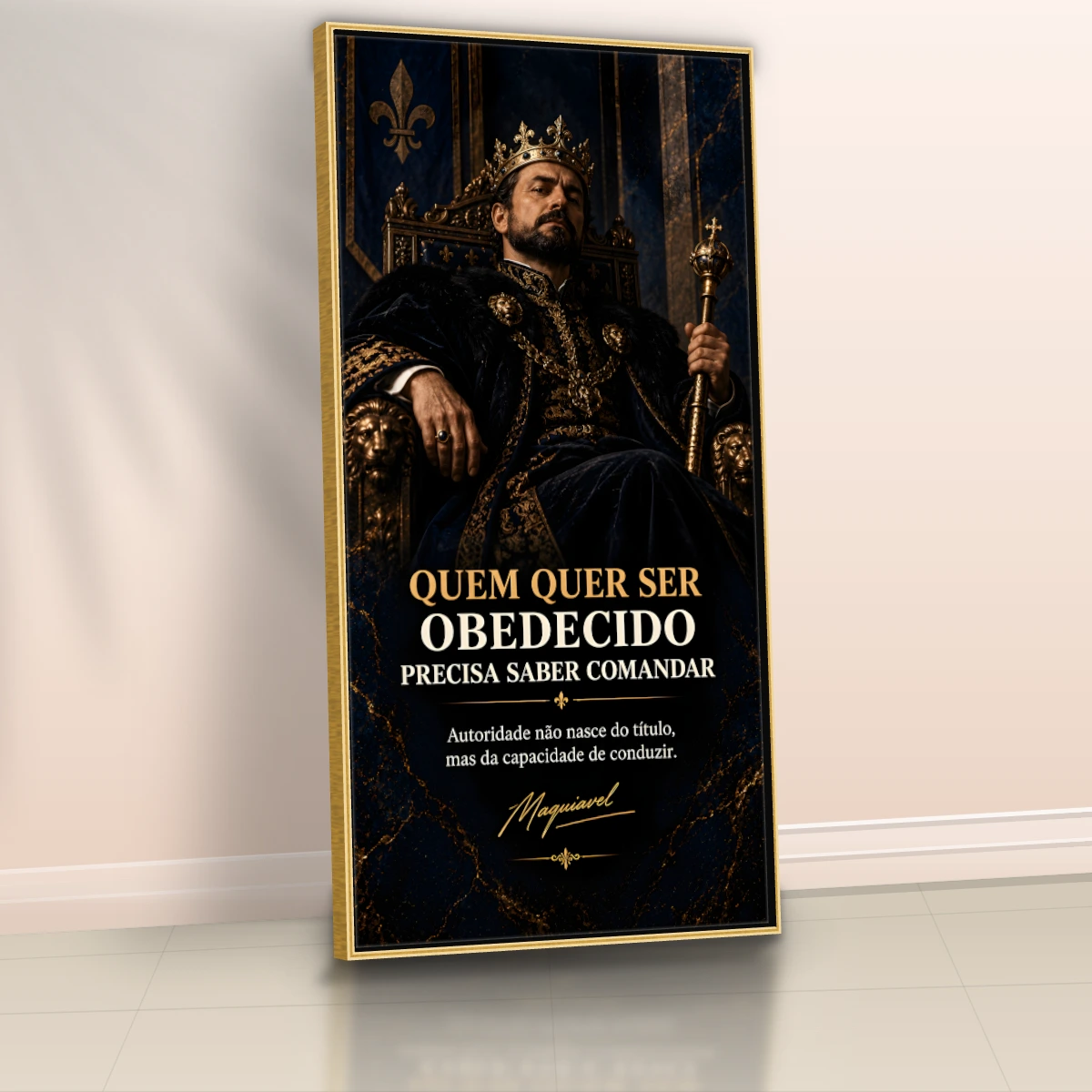 Quadro Sala Escritório Rei Coroa Gold — foto 4