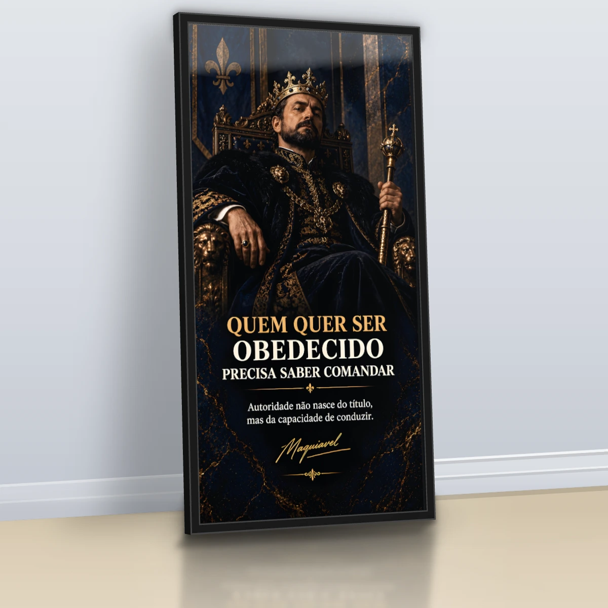 Quadro Sala Escritório Rei Coroa Gold — foto 5