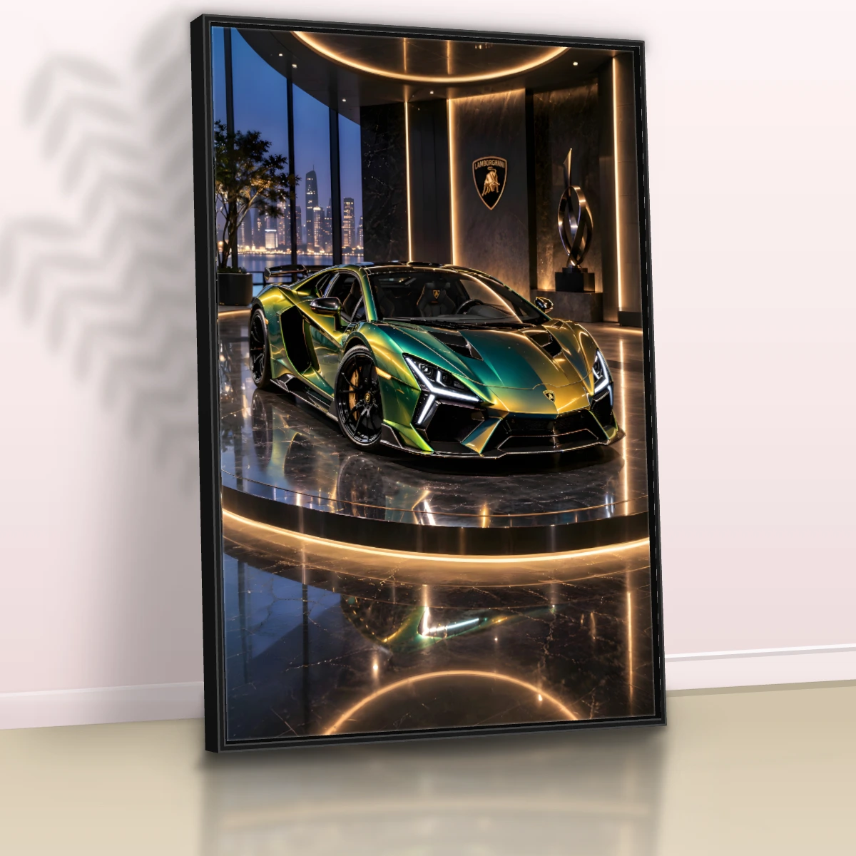 Quadro Sala Supercarro Neon Luxo — foto 2