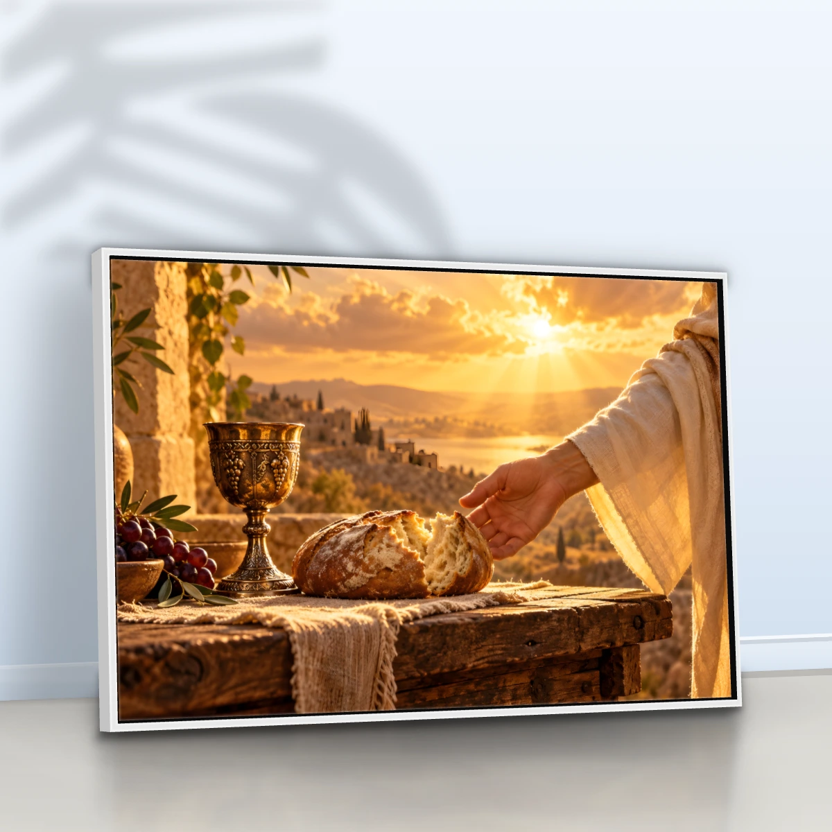 Quadro Sala Ceia Pão e Vinho