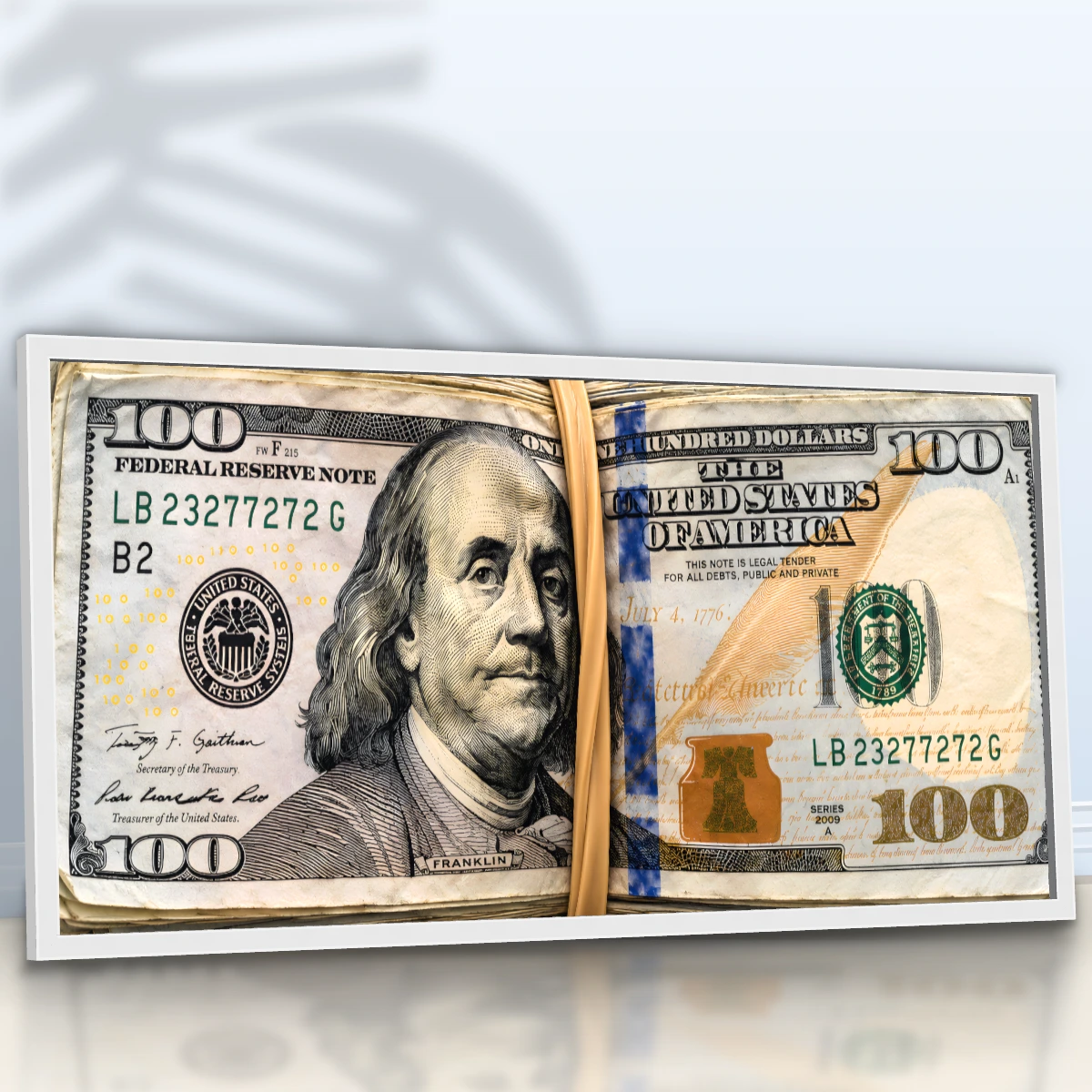 Quadro Escritório Dólar 100 Vintage — foto 6