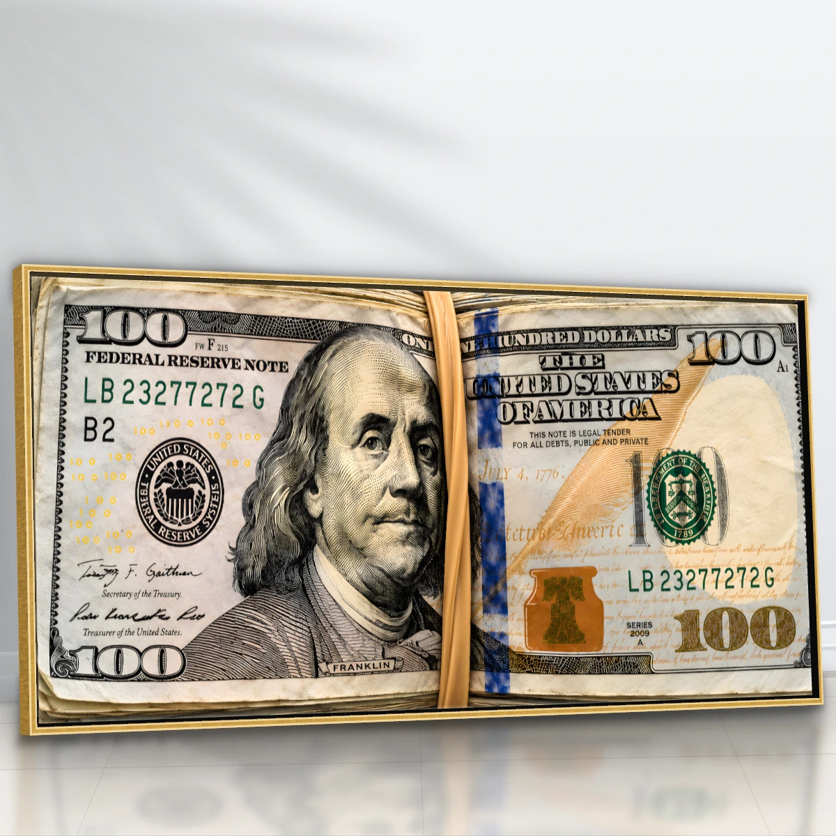 Quadro Escritório Dólar 100 Vintage — foto 4