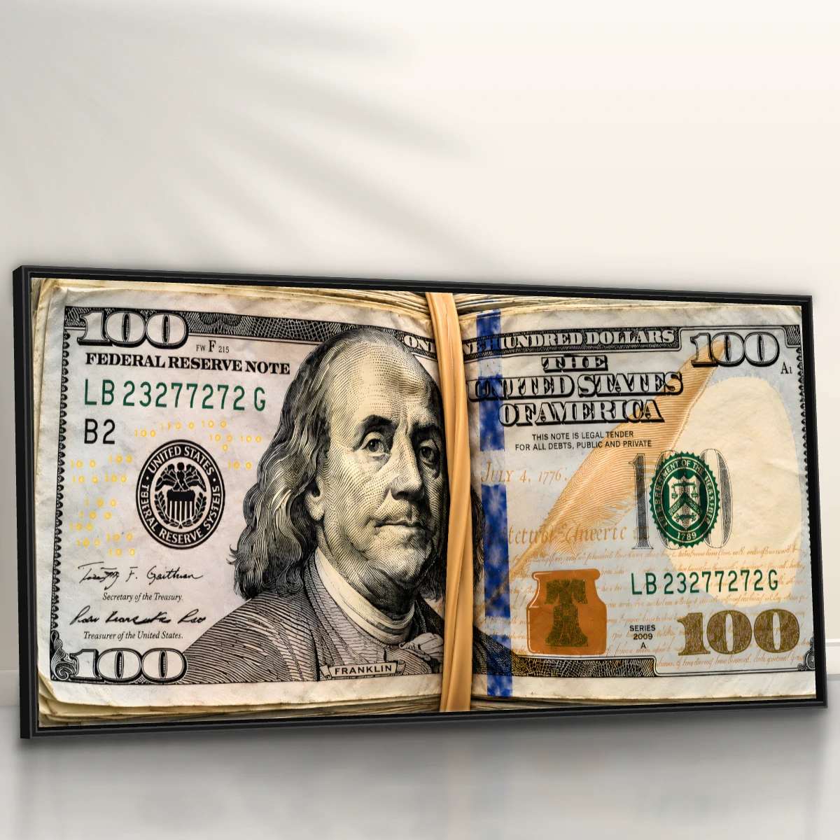 Quadro Escritório Dólar 100 Vintage — foto 2