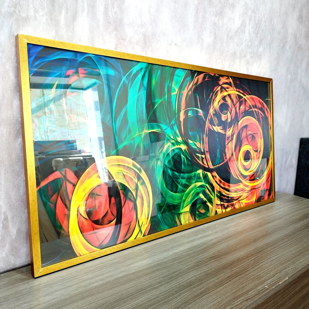 Quadro Moderno Espirais Coloridas