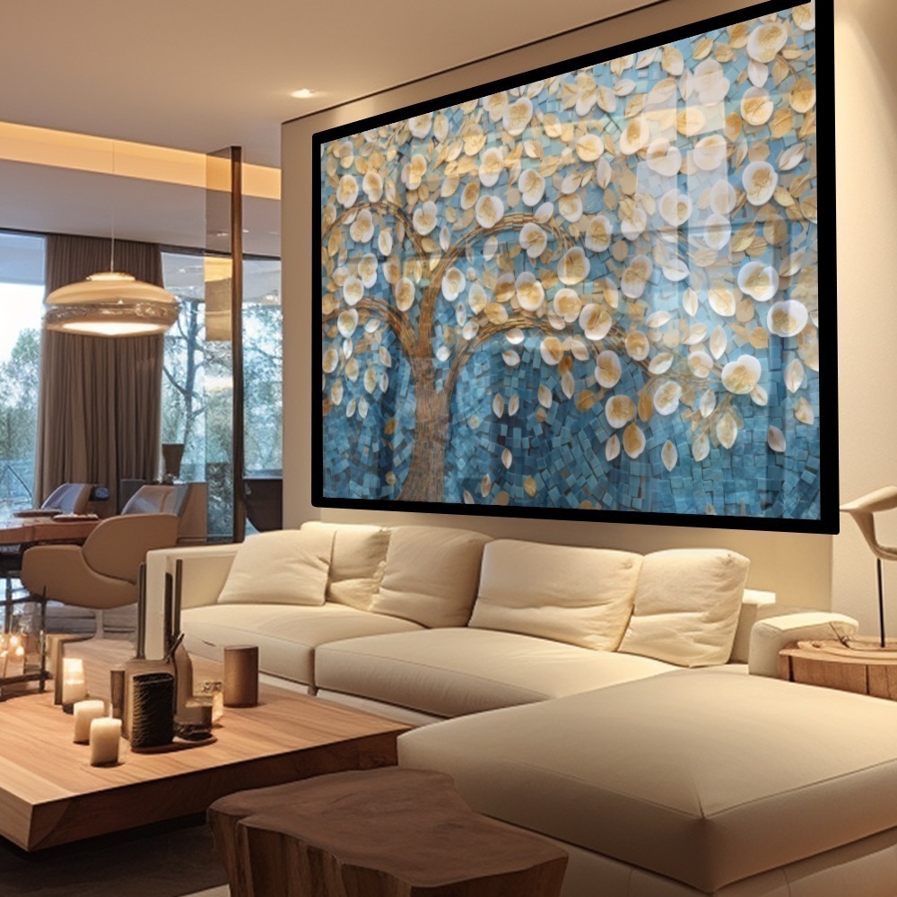 Quadro Arvore Flores de Ipê 3d