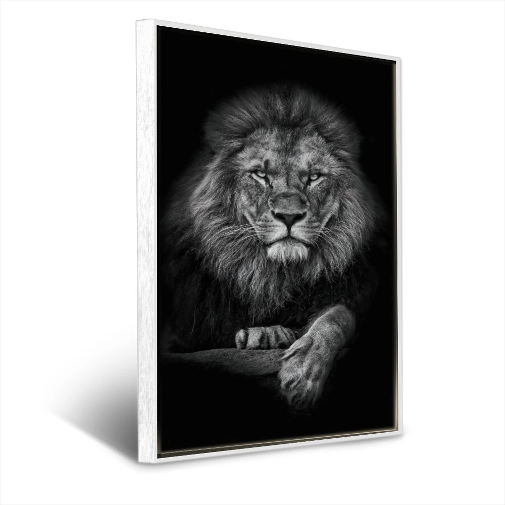 Quadro Leão Poderoso De Judá Preto